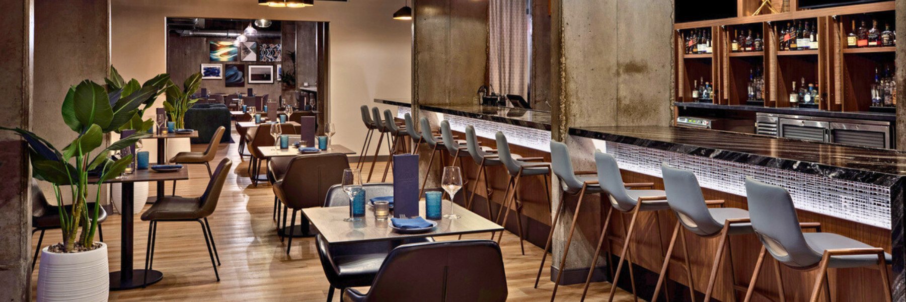 Bar Seating Area at The Brook Kitchen + Bar