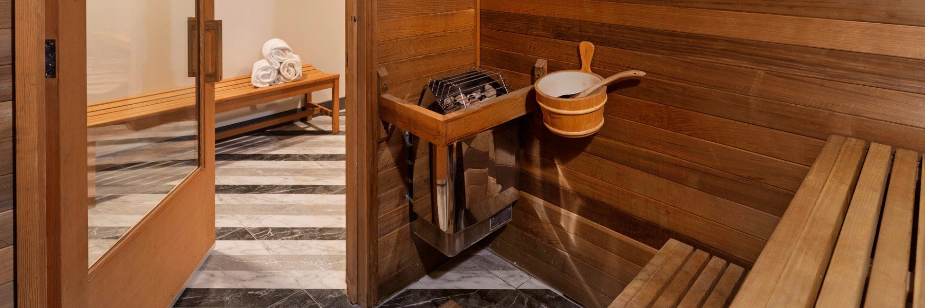 Sauna at The Loom Hotel Warwick RI